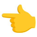 👈 Backhand Index Pointing Left, Emoji by Google