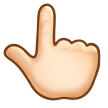 👆🏻 Nach Oben Weisender Zeigefinger Von Hinten: Helle Hautfarbe Emoji von Samsung