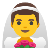 👰‍♂️ Mann Mit Schleier Emoji von Google