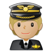 🧑🏼‍✈️ Pilot: Medium-Light Skin Tone, Emoji by Samsung