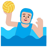 🤽🏼‍♂️ Мужчина Играет в Водное Поло: Светлый Тон Кожи, смайлик от Microsoft