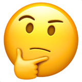 🤔 Thinking Face, Emoji by Apple