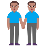 👬🏽 Händchen Haltende Männer: Mittlere Hautfarbe Emoji von Microsoft