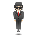 🕴🏻 Person in Suit Levitating: Light Skin Tone, Emoji by Google