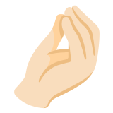 🤌🏻 Zusammengedrückte Finger: Helle Hautfarbe Emoji von Google