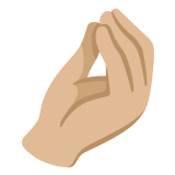 🤌🏼 Zusammengedrückte Finger: Mittelhelle Hautfarbe Emoji von Google