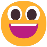 😃 Visage Souriant Avec De Grands Yeux Emoji par Microsoft