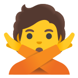 🙅 Person Gesturing No, Emoji by Google