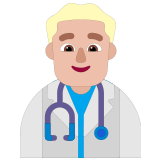 👨🏼‍⚕️ Arzt: Mittelhelle Hautfarbe Emoji von Microsoft