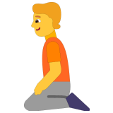 🧎 Person Kneeling, Emoji by Microsoft