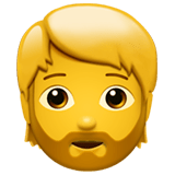 🧔 Person: Beard, Emoji by Apple