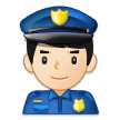 👮🏻‍♂️ Polizist: Helle Hautfarbe Emoji von Samsung