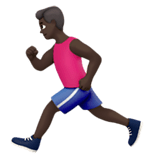 🏃🏿‍♂️ Laufender Mann: Dunkle Hautfarbe Emoji von Apple