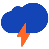 🌩️ Wolke Mit Blitz Emoji von Microsoft