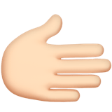 🫱🏻 Nach Rechts Weisende Hand: Helle Hautfarbe Emoji von Apple