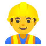 👷‍♂️ Bauarbeiter Emoji von Google