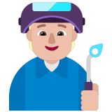 🧑🏼‍🏭 Ouvrier (tous Genres) : Peau Moyennement Claire Emoji par Microsoft