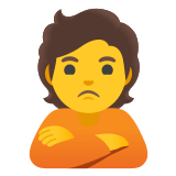 🙎 Schmollende Person Emoji von Google