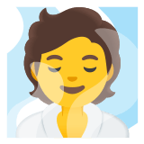 🧖 Person in Dampfsauna Emoji von Google