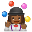 🤹🏾‍♀️ Woman Juggling: Medium-Dark Skin Tone, Emoji by Samsung