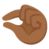 🤏🏾 Pinching Hand: Medium-Dark Skin Tone, Emoji by Google