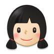 👧🏻 Girl: Light Skin Tone, Emoji by Samsung