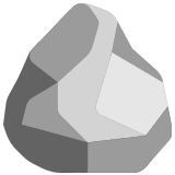 🪨 Rock, Emoji by Microsoft