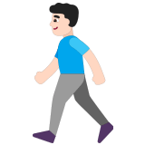 🚶🏻‍♂️ Man Walking: Light Skin Tone, Emoji by Microsoft