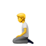 🧎 Person Kneeling, Emoji by Apple