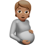 🫄🏽 Pregnant Person: Medium Skin Tone, Emoji by Apple