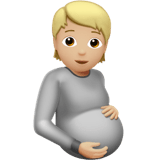 🫄🏼 Pregnant Person: Medium-Light Skin Tone, Emoji by Apple