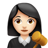 👩🏻‍⚖️ Woman Judge: Light Skin Tone, Emoji by Apple