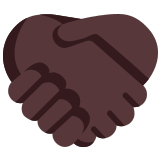 🤝🏿 Handshake: Dark Skin Tone, Emoji by Microsoft