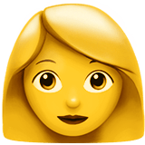 👩 Frau Emoji von Apple