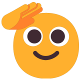 🫡 Saluting Face, Emoji by Microsoft