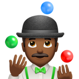🤹🏾‍♂️ Man Juggling: Medium-Dark Skin Tone, Emoji by Apple