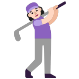 🏌🏻‍♀️ Woman Golfing: Light Skin Tone, Emoji by Microsoft