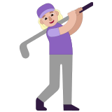 🏌🏼‍♀️ Woman Golfing: Medium-Light Skin Tone, Emoji by Microsoft