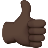 👍🏿 Thumbs Up: Dark Skin Tone, Emoji by Apple