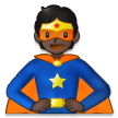 🦸🏿 Супергерой: Очень Темный Тон Кожи, смайлик от Samsung