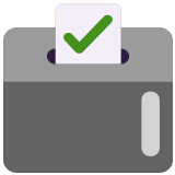 🗳️ Urne Mit Wahlzettel Emoji von Microsoft