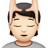 💆🏻 Person Getting Massage: Light Skin Tone, Emoji by Apple