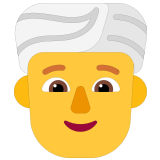 👳 Person Mit Turban Emoji von Microsoft