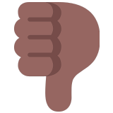 👎🏾 Daumen Runter: Mitteldunkle Hautfarbe Emoji von Microsoft