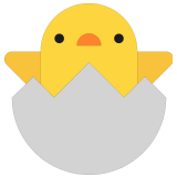 🐣 Hatching Chick, Emoji by Microsoft