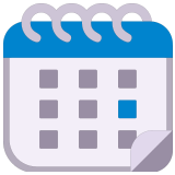 🗓️ Spiral Calendar, Emoji by Microsoft