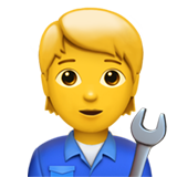 🧑‍🔧 Mechaniker(in) Emoji von Apple