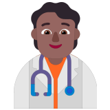 🧑🏾‍⚕️ Professionnel De La Santé (tous Genres) : Peau Mate Emoji par Microsoft