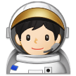 🧑🏻‍🚀 Astronaut(in): Helle Hautfarbe Emoji von Samsung