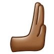 🫸🏾 Nach Rechts Schiebende Hand: Mitteldunkle Hautfarbe Emoji von Samsung